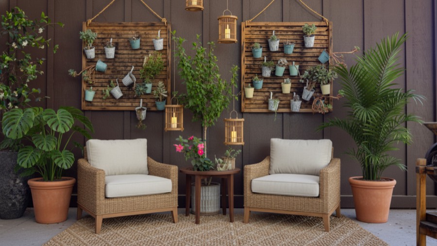The same outdoor redesigned in tropical style